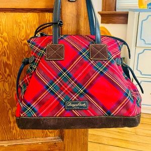 New with tags Dooney & Bourke Tartan purse, never used, suede bottom